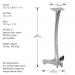 Bell'O SP200T ҵ⾧ 36" Titanium Silver Finish Speaker Stands