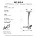 Bell'O SP224T ҵ⾧ 24" Titanium Silver Finish Speaker Stands